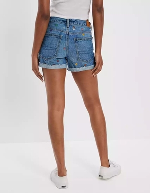 Shorts American Eagle AE Denim '90s Boyfriend Indigo Femme | TEX-39264485